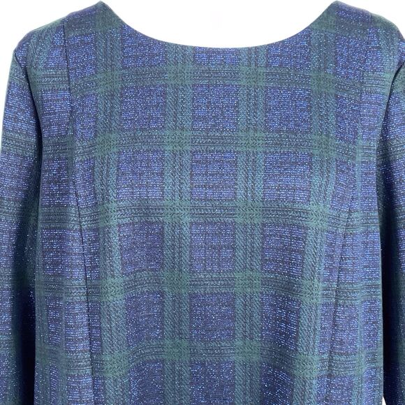 NWT Talbots Metallic Plaid Top 1X Holiday - Picture 6 of 15